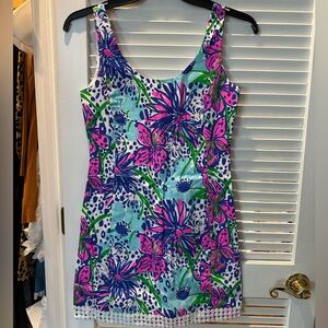 Lilly Pulitzer Eaton Shift Dress In the Garden Tiger Lily